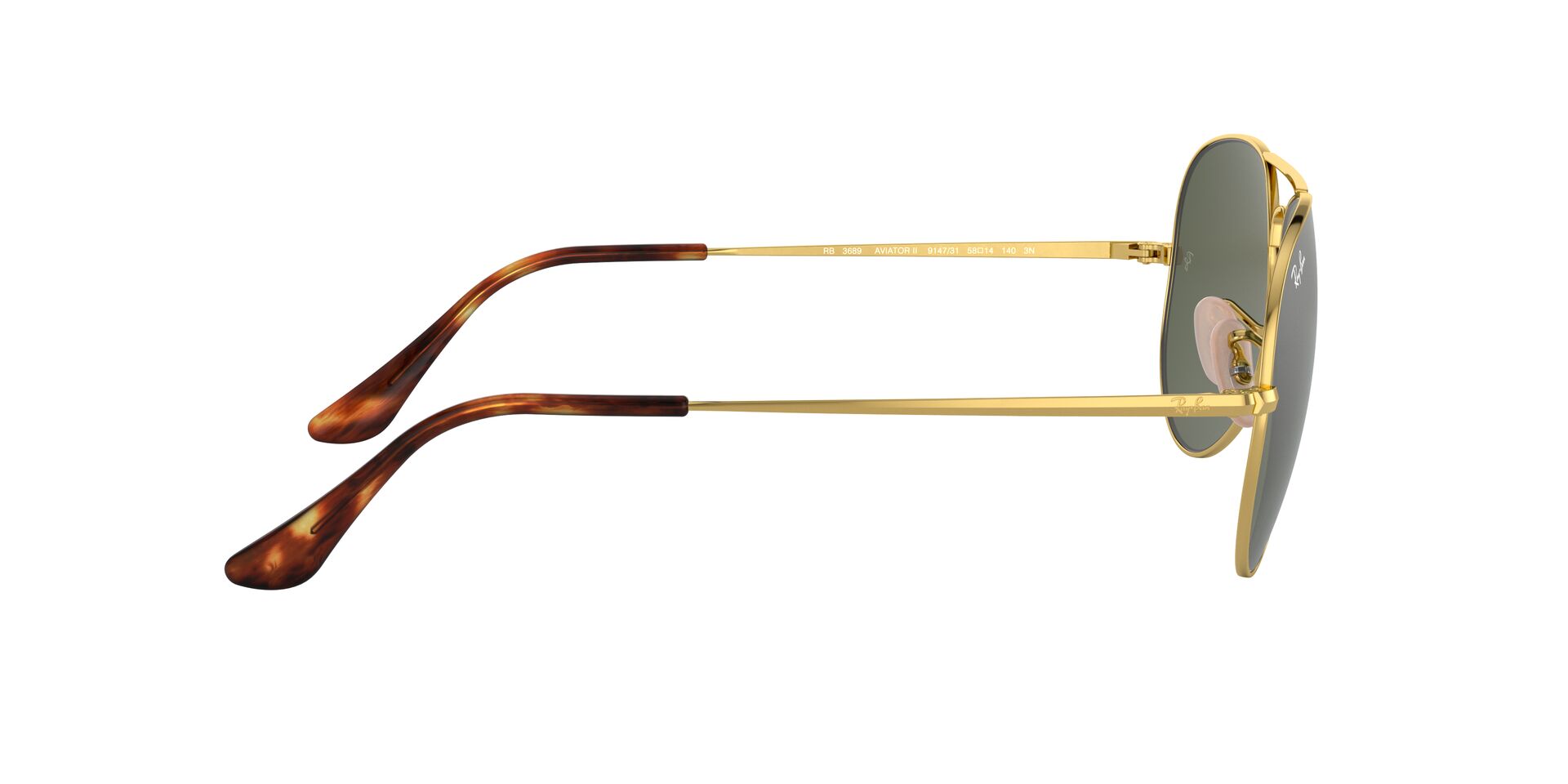 RAY-BAN RB3689 AVIATOR METAL II 914731 58