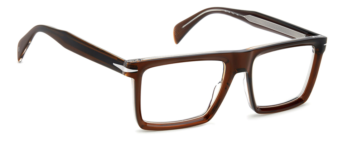 Translation missing: es.seo.product.type.gafas-graduadas david beckham db 7138 yl3 marron rectangular masculino talla 55mm - Translation missing: es.seo.product.alt.imagen-secundaria