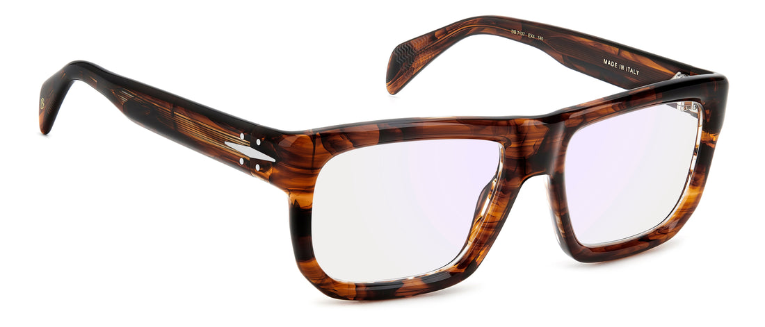 Translation missing: es.seo.product.type.gafas-graduadas david beckham db 7137 ex4 marron rectangular masculino talla 54mm - Translation missing: es.seo.product.alt.imagen-secundaria