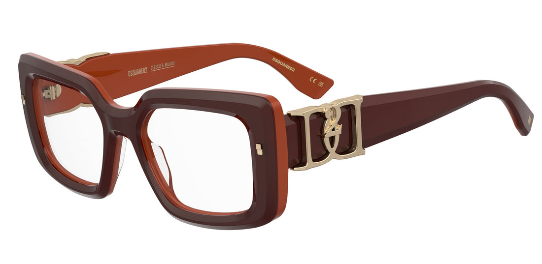 Translation missing: es.seo.product.type.gafas-graduadas dsquared2 d2 0171 12j marron rectangular femenino talla 54mm - Translation missing: es.seo.product.alt.imagen-principal