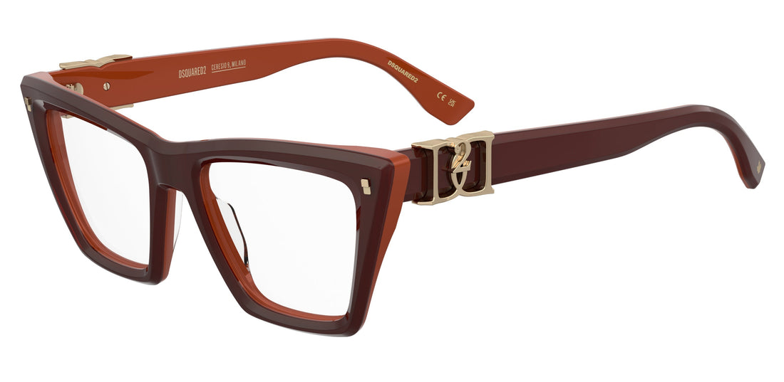 Translation missing: es.seo.product.type.gafas-graduadas dsquared2 d2 0172 12j marron rectangular femenino talla 53mm - Translation missing: es.seo.product.alt.imagen-principal