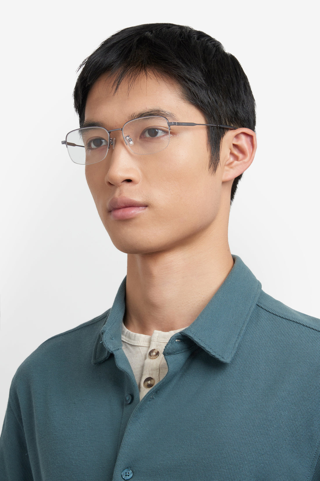 Translation missing: es.seo.product.type.gafas-graduadas hugo boss boss 1799/f kj1 plateado rectangular masculino talla 54mm - Translation missing: es.seo.product.alt.imagen-secundaria