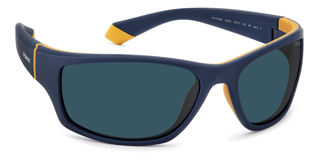 Translation missing: es.seo.product.type.gafas-de-sol polaroid pld 2135/s 2fn c3 azul rectangular masculino talla 65mm - Translation missing: es.seo.product.alt.imagen-secundaria