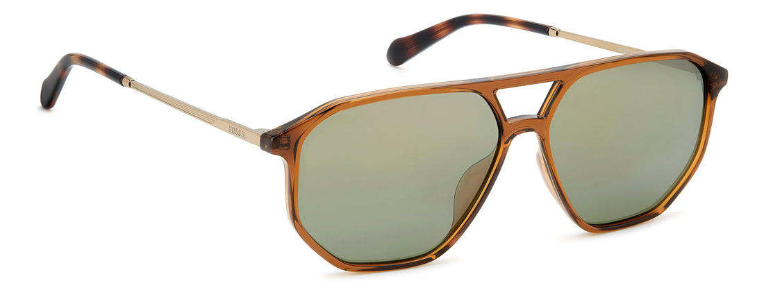 Translation missing: es.seo.product.type.gafas-de-sol fossil fos 2149/s fl4 k1 brown square double bridge masculino talla 59mm - Translation missing: es.seo.product.alt.imagen-secundaria