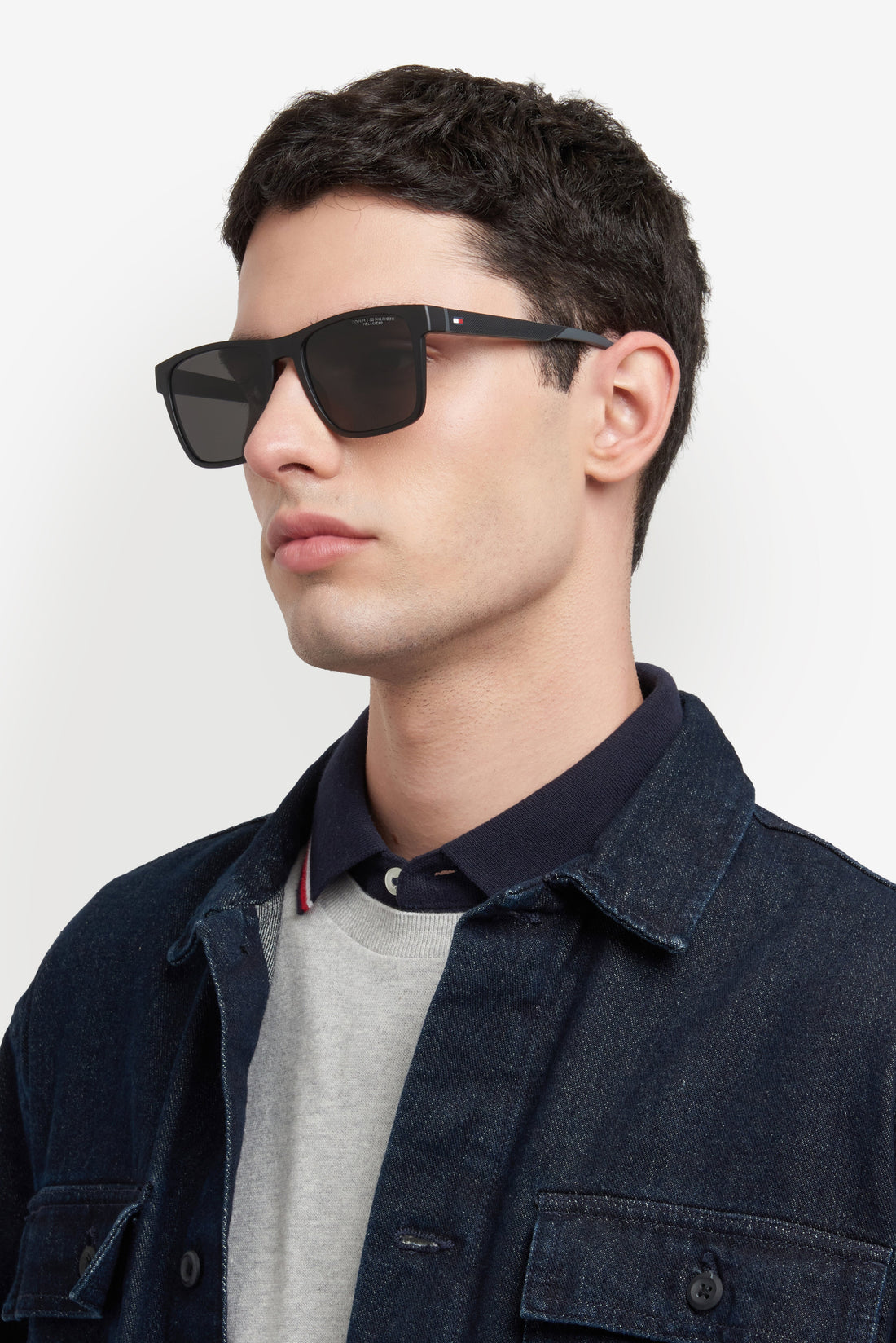 Translation missing: es.seo.product.type.gafas-de-sol tommy hilfiger th 2144/s 08a m9 negro rectangular masculino talla 55mm - Translation missing: es.seo.product.alt.imagen-secundaria