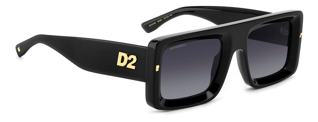 Translation missing: es.seo.product.type.gafas-de-sol dsquared2 d2 0141/s 807 9o negro rectangular flat top masculino talla 53mm - Translation missing: es.seo.product.alt.imagen-secundaria