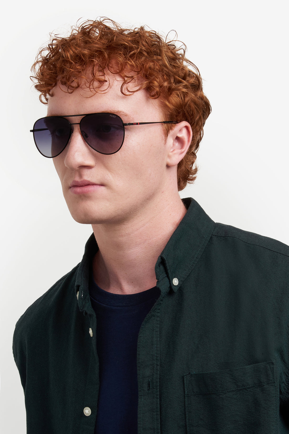 Translation missing: es.seo.product.type.gafas-de-sol hugo hg 1318/s 003 9o negro pilot masculino talla 59mm - Translation missing: es.seo.product.alt.imagen-secundaria