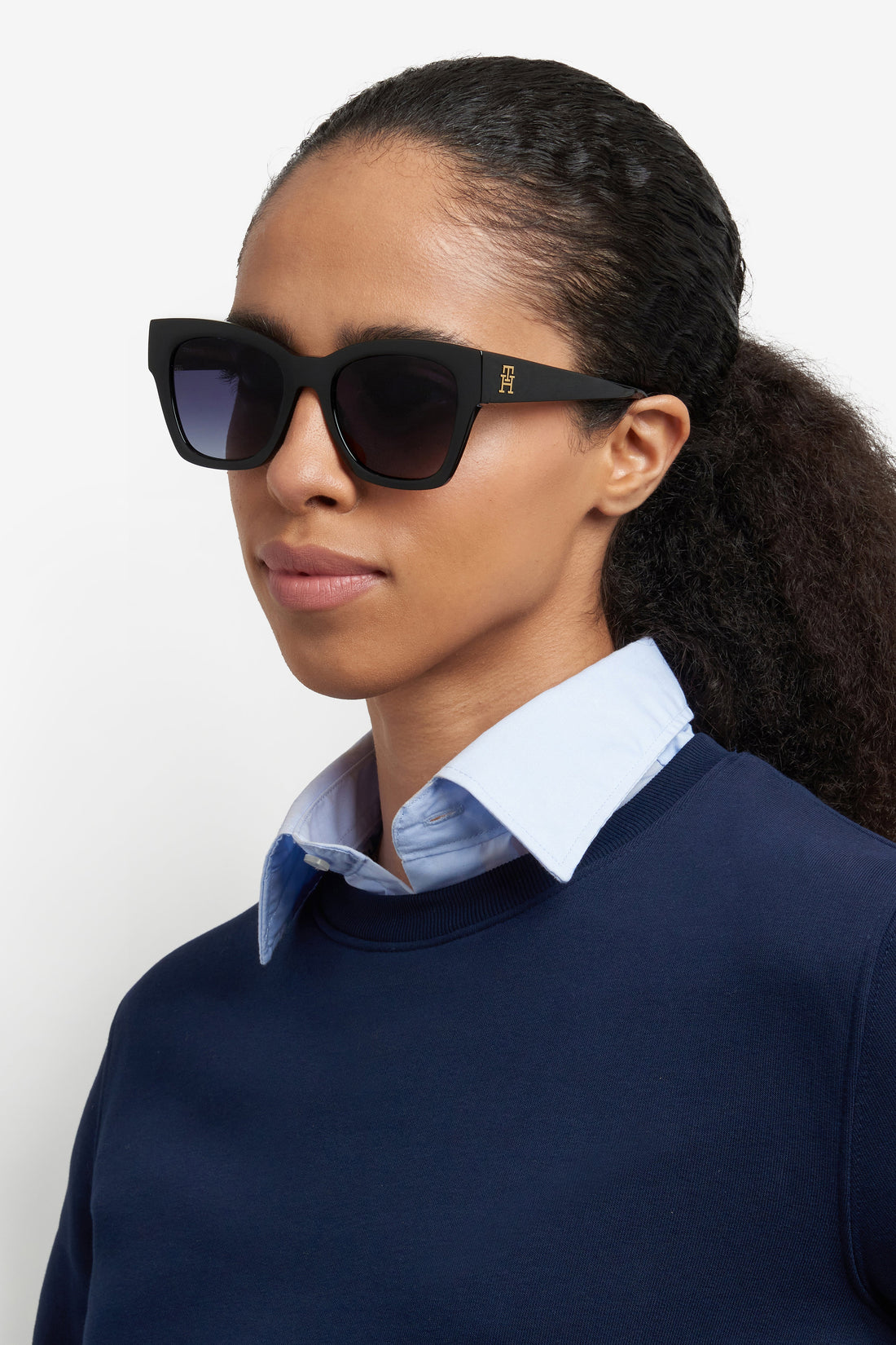 Translation missing: es.seo.product.type.gafas-de-sol tommy hilfiger th 2156/s 807 9o negro rectangular femenino talla 52mm - Translation missing: es.seo.product.alt.imagen-secundaria