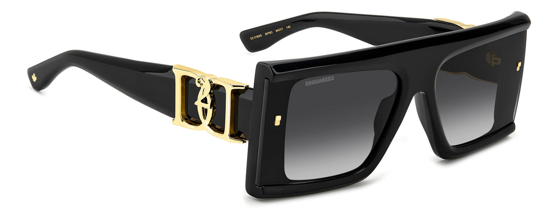 Translation missing: es.seo.product.type.gafas-de-sol dsquared2 d2 0169/s 807 9o negro rectangular femenino talla 64mm - Translation missing: es.seo.product.alt.imagen-secundaria