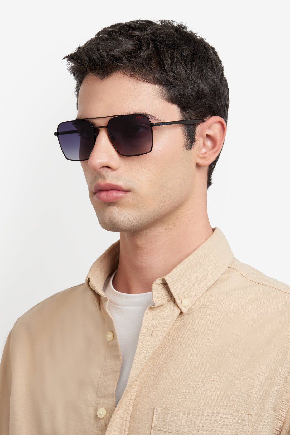 Translation missing: es.seo.product.type.gafas-de-sol hugo hg 1348/s 003 9o negro rectangular masculino talla 57mm - Translation missing: es.seo.product.alt.imagen-secundaria