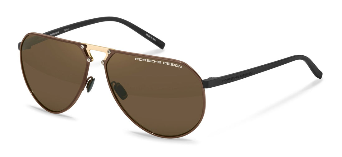Translation missing: es.seo.product.type.gafas-de-sol porsche design porsche p8938 e604 marron aviator masculino talla 64mm - Translation missing: es.seo.product.alt.imagen-principal