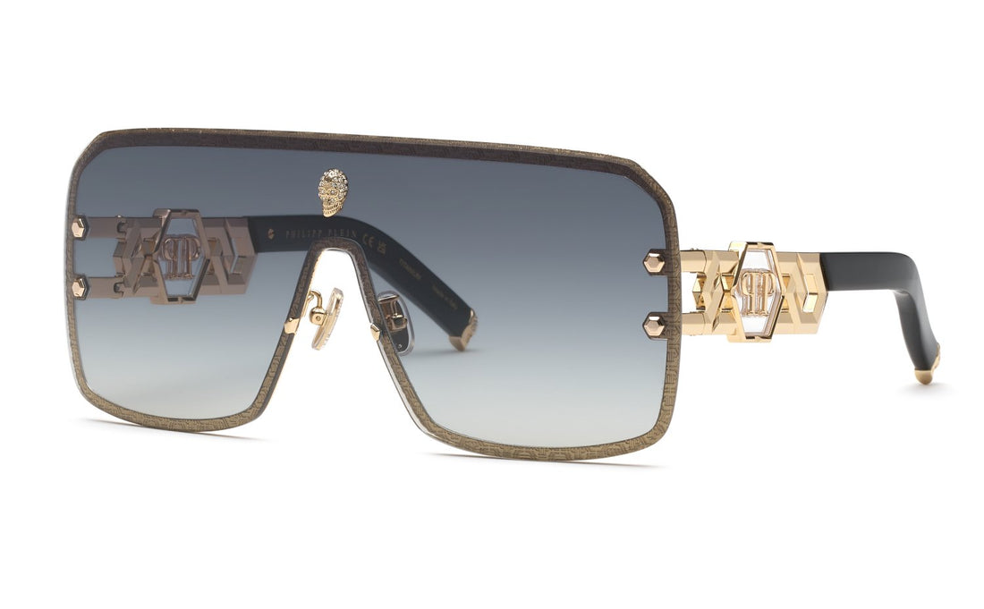 Translation missing: es.seo.product.type.gafas-de-sol philipp plein spp162s 0300 dorado shield femenino talla 99mm - Translation missing: es.seo.product.alt.imagen-principal