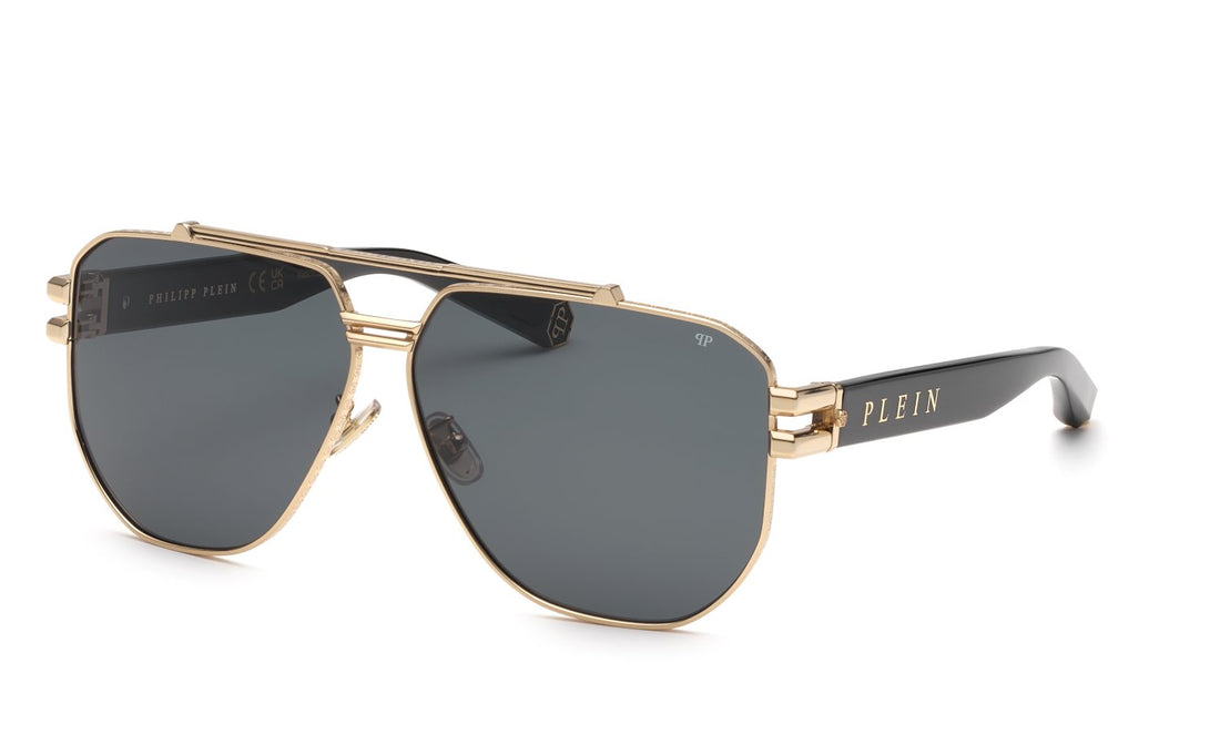 Translation missing: es.seo.product.type.gafas-de-sol philipp plein spp185 0301 dorado geometric masculino talla 65mm - Translation missing: es.seo.product.alt.imagen-principal