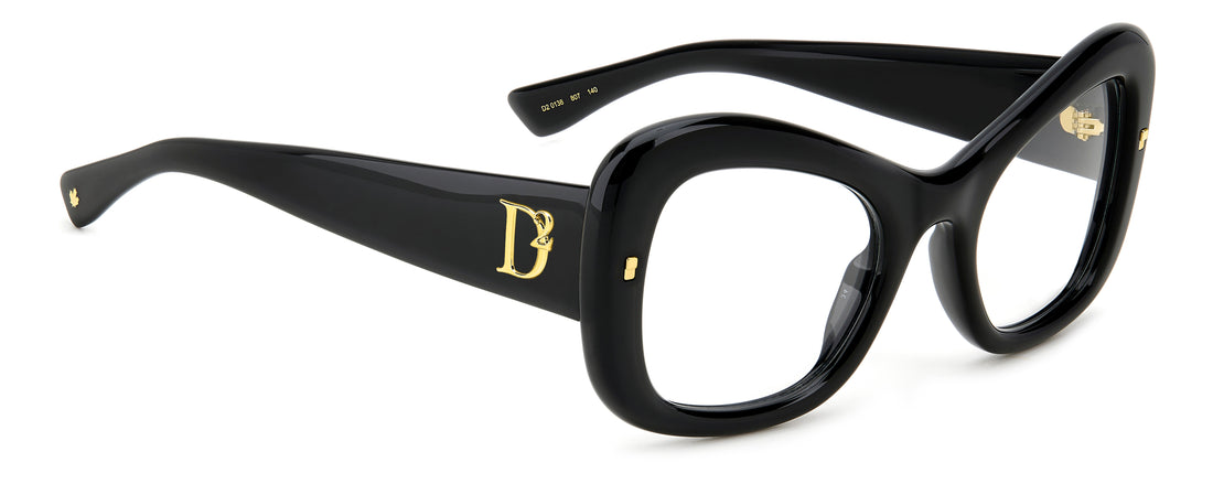 Translation missing: es.seo.product.type.gafas-graduadas dsquared2 d2 0138 807 negro femenino talla 52mm - Translation missing: es.seo.product.alt.imagen-secundaria