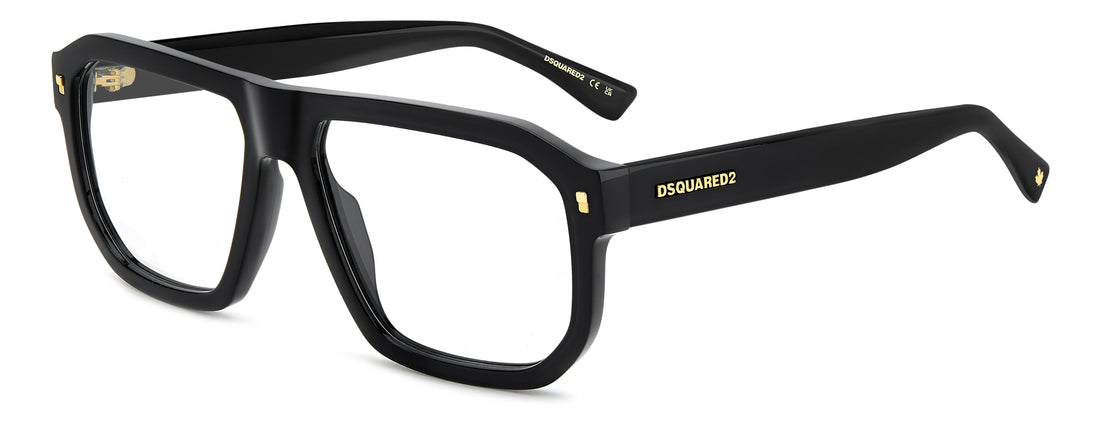 Translation missing: es.seo.product.type.gafas-graduadas dsquared2 d2 0146 807 negro rectangular flat top masculino talla 57mm - Translation missing: es.seo.product.alt.imagen-principal