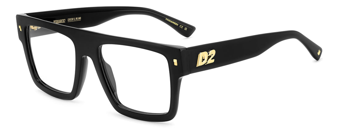 Translation missing: es.seo.product.type.gafas-graduadas dsquared2 d2 0147 807 negro rectangular flat top masculino talla 54mm - Translation missing: es.seo.product.alt.imagen-principal