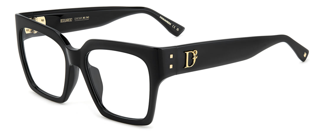 Translation missing: es.seo.product.type.gafas-graduadas dsquared2 d2 0151/g 807 negro rectangular femenino talla 55mm - Translation missing: es.seo.product.alt.imagen-principal