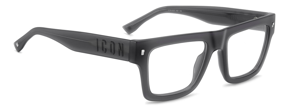 Translation missing: es.seo.product.type.gafas-graduadas dsquared2 icon 0023 kb7 gris rectangular flat top masculino talla 53mm - Translation missing: es.seo.product.alt.imagen-secundaria