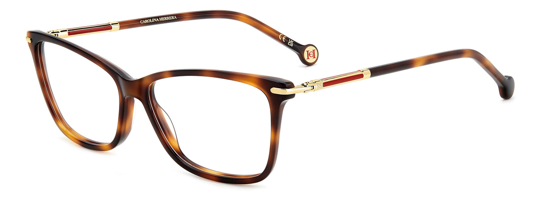 Translation missing: es.seo.product.type.gafas-graduadas carolina herrera her 0271 086 havana rectangular femenino talla 54mm - Translation missing: es.seo.product.alt.imagen-principal