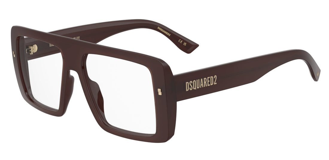 Translation missing: es.seo.product.type.gafas-graduadas dsquared2 d2 0166 09q marron rectangular masculino talla 56mm - Translation missing: es.seo.product.alt.imagen-principal
