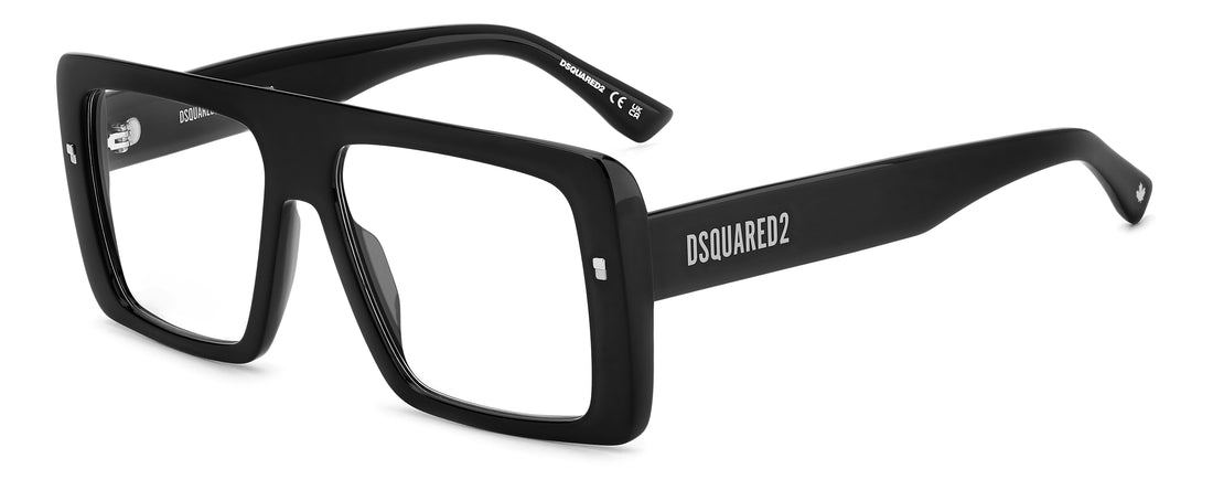 Translation missing: es.seo.product.type.gafas-graduadas dsquared2 d2 0166 284 negro rectangular masculino talla 56mm - Translation missing: es.seo.product.alt.imagen-principal