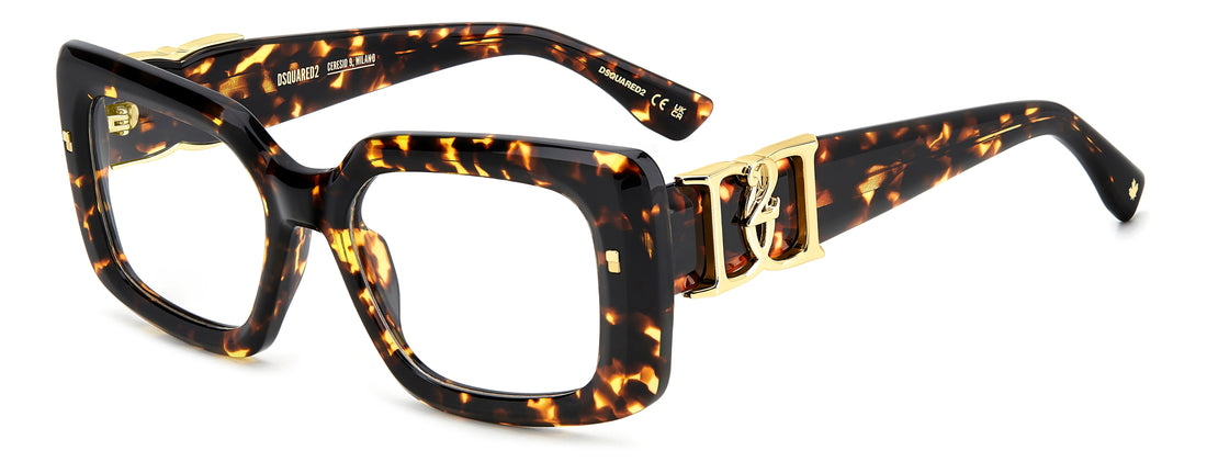 Translation missing: es.seo.product.type.gafas-graduadas dsquared2 d2 0171 086 havana rectangular femenino talla 54mm - Translation missing: es.seo.product.alt.imagen-principal
