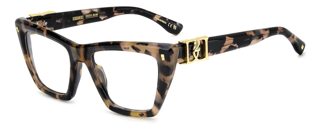 Translation missing: es.seo.product.type.gafas-graduadas dsquared2 d2 0172 086 havana rectangular femenino talla 53mm - Translation missing: es.seo.product.alt.imagen-principal