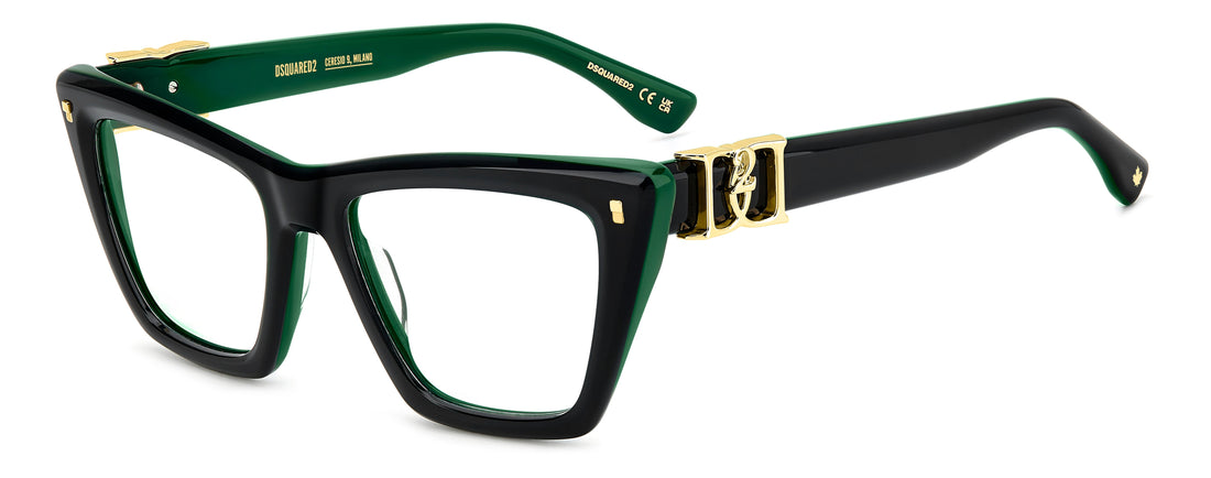 Translation missing: es.seo.product.type.gafas-graduadas dsquared2 d2 0172 1ed verde rectangular femenino talla 53mm - Translation missing: es.seo.product.alt.imagen-principal