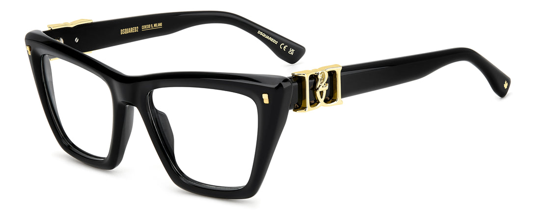 Translation missing: es.seo.product.type.gafas-graduadas dsquared2 d2 0172 807 negro rectangular femenino talla 53mm - Translation missing: es.seo.product.alt.imagen-principal