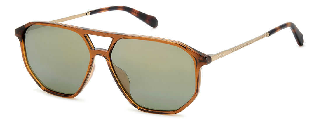 Translation missing: es.seo.product.type.gafas-de-sol fossil fos 2149/s fl4 k1 brown square double bridge masculino talla 59mm - Translation missing: es.seo.product.alt.imagen-principal