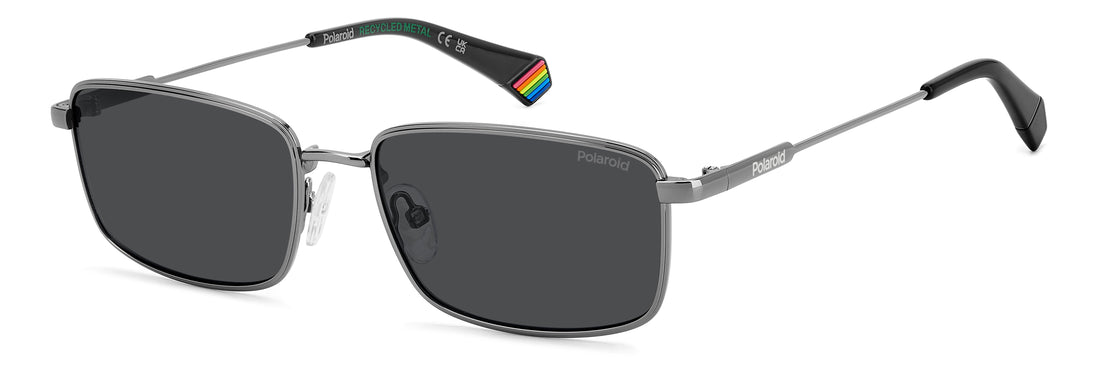 Translation missing: es.seo.product.type.gafas-de-sol polaroid pld 6227/s/x kj1 m9 rutenio rectangular unisex talla 56mm - Translation missing: es.seo.product.alt.imagen-principal