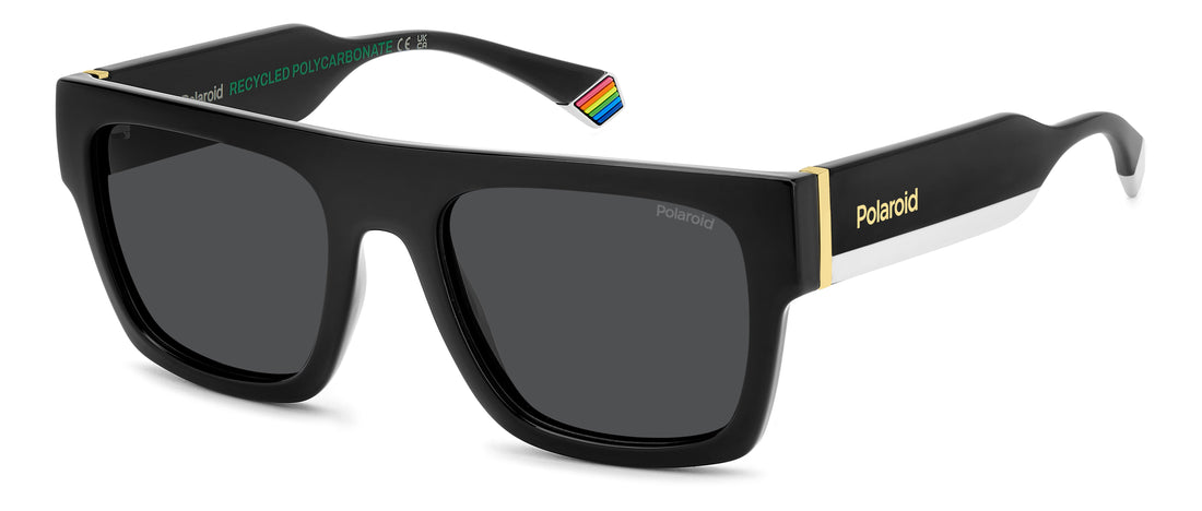 Translation missing: es.seo.product.type.gafas-de-sol polaroid pld 6224/s/x 807 m9 negro rectangular flat top unisex talla 54mm - Translation missing: es.seo.product.alt.imagen-principal