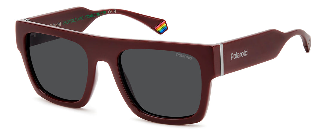Translation missing: es.seo.product.type.gafas-de-sol polaroid pld 6224/s/x lhf m9 burdeos rectangular flat top unisex talla 54mm - Translation missing: es.seo.product.alt.imagen-principal