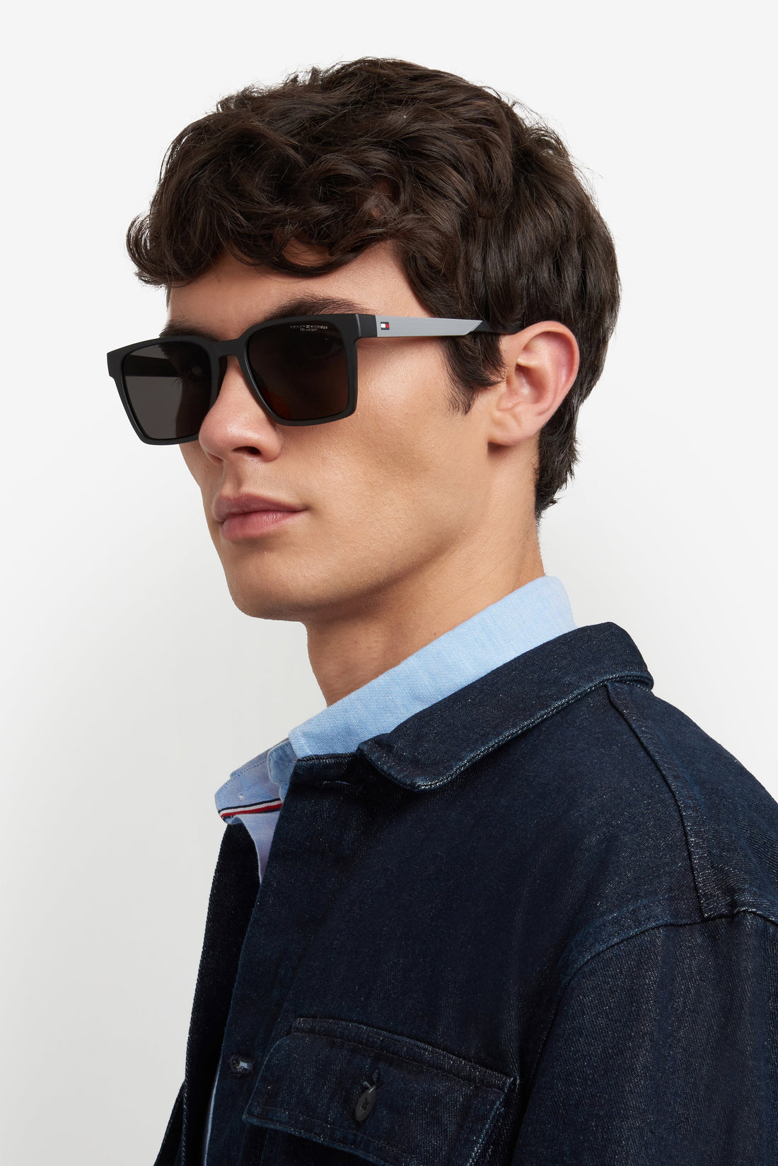 Translation missing: es.seo.product.type.gafas-de-sol tommy hilfiger th 2143/s 08a m9 negro rectangular masculino talla 55mm - Translation missing: es.seo.product.alt.imagen-secundaria