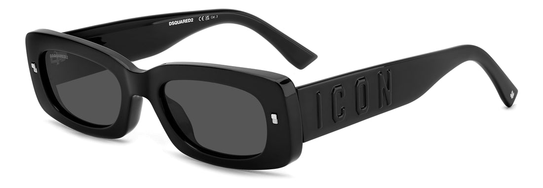 Translation missing: es.seo.product.type.gafas-de-sol dsquared2 icon 0020/s 807 ir negro rectangular unisex talla 52mm - Translation missing: es.seo.product.alt.imagen-principal