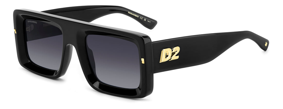 Translation missing: es.seo.product.type.gafas-de-sol dsquared2 d2 0141/s 807 9o negro rectangular flat top masculino talla 53mm - Translation missing: es.seo.product.alt.imagen-principal