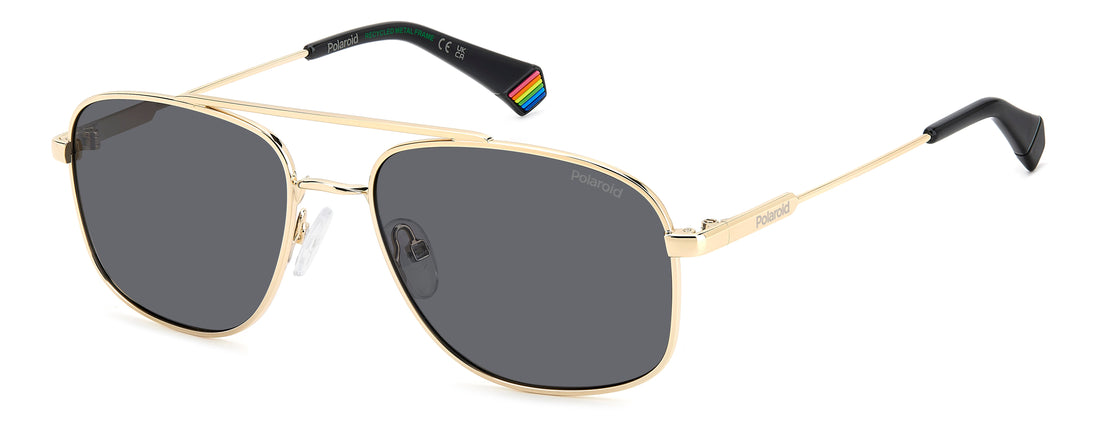 Translation missing: es.seo.product.type.gafas-de-sol polaroid pld 6235/s/x 2f7 m9 dorado rectangular masculino talla 56mm - Translation missing: es.seo.product.alt.imagen-principal