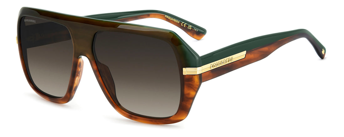 Translation missing: es.seo.product.type.gafas-de-sol dsquared2 d2 0160/s ex4 ha marron rectangular masculino talla 59mm - Translation missing: es.seo.product.alt.imagen-principal