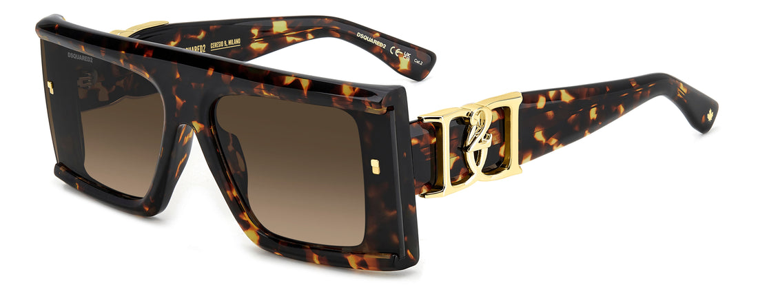 Translation missing: es.seo.product.type.gafas-de-sol dsquared2 d2 0169/s 086 ha havana rectangular femenino talla 64mm - Translation missing: es.seo.product.alt.imagen-principal