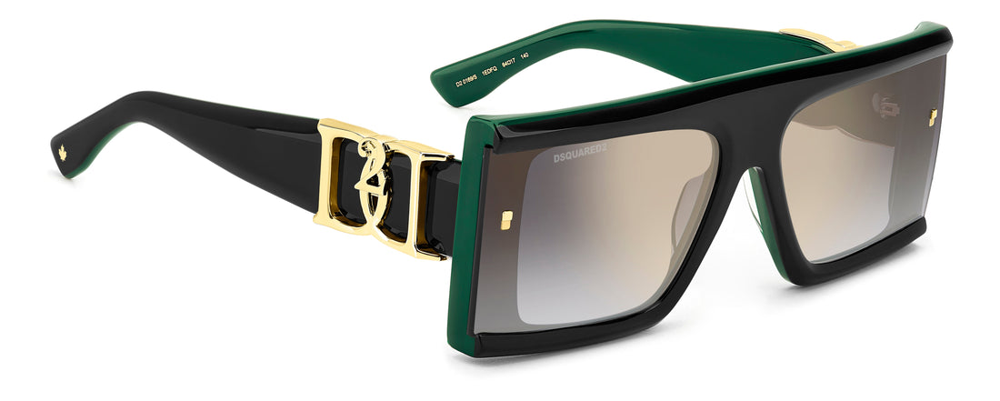 Translation missing: es.seo.product.type.gafas-de-sol dsquared2 d2 0169/s 1ed fq verde rectangular femenino talla 64mm - Translation missing: es.seo.product.alt.imagen-secundaria