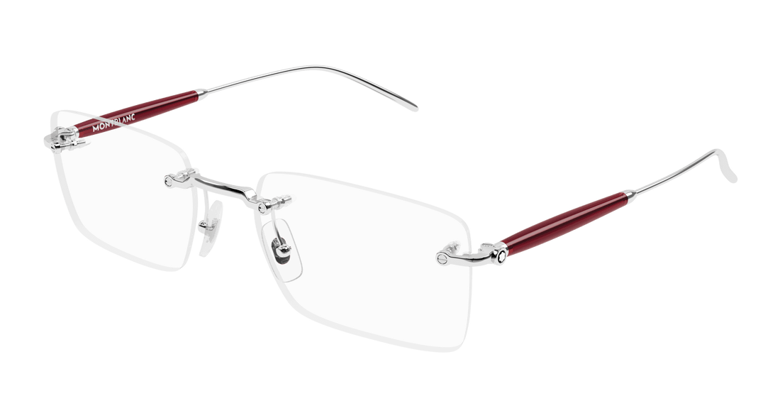 Translation missing: es.seo.product.type.gafas-graduadas montblanc mb0411o 003 plateado square masculino talla 55mm - Translation missing: es.seo.product.alt.imagen-principal