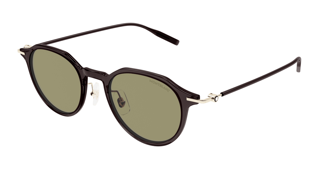Translation missing: es.seo.product.type.gafas-de-sol montblanc mb0355s 007 marron round masculino talla 49mm - Translation missing: es.seo.product.alt.imagen-principal